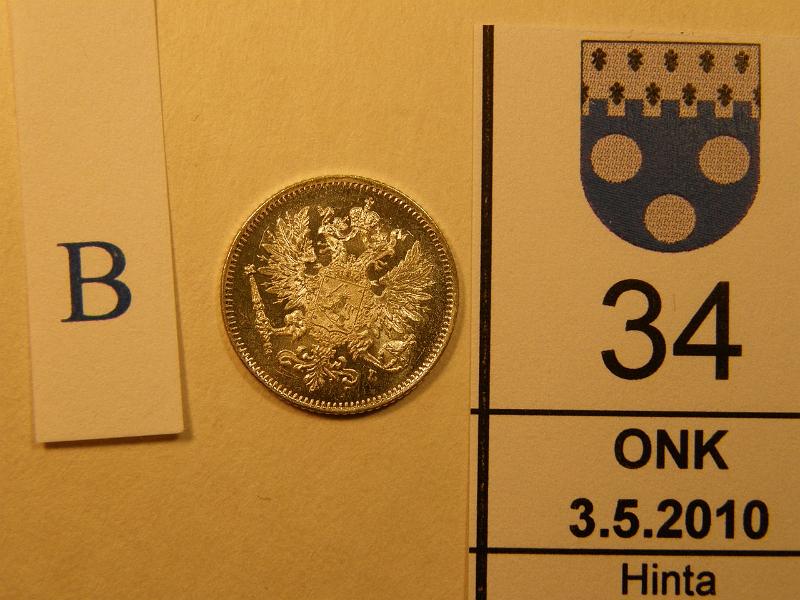 kohde_034_b.jpg - Kohde 34, tunnuspuoli 25 p 1909 Loistokas! Kl 9, lh 60,-.
