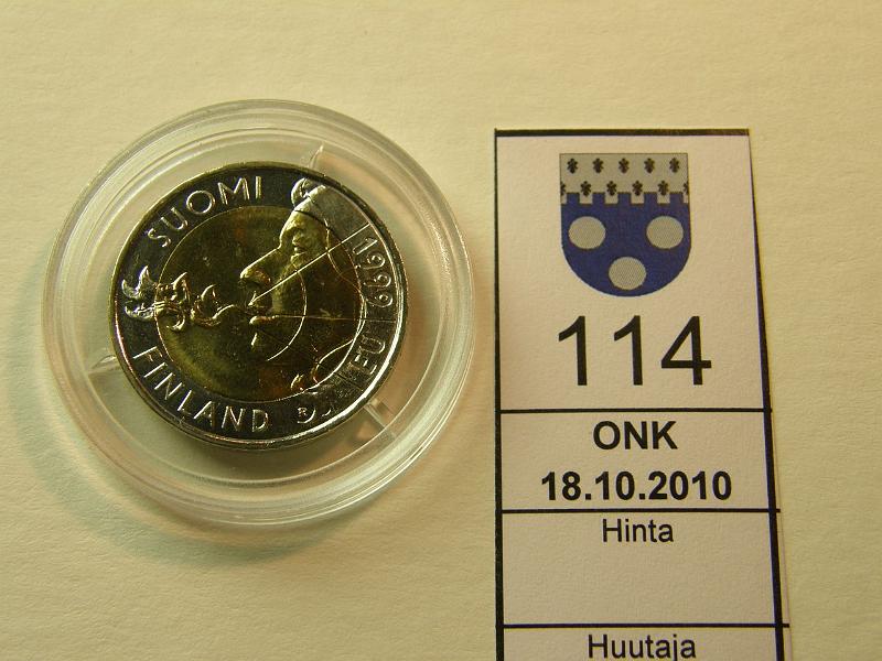 kohde_114_a.jpg - Kohde 114, lhthinta: 12 € 10 mk 1999 EU liekinpuhaltaja pilleriss, kunto: 9.