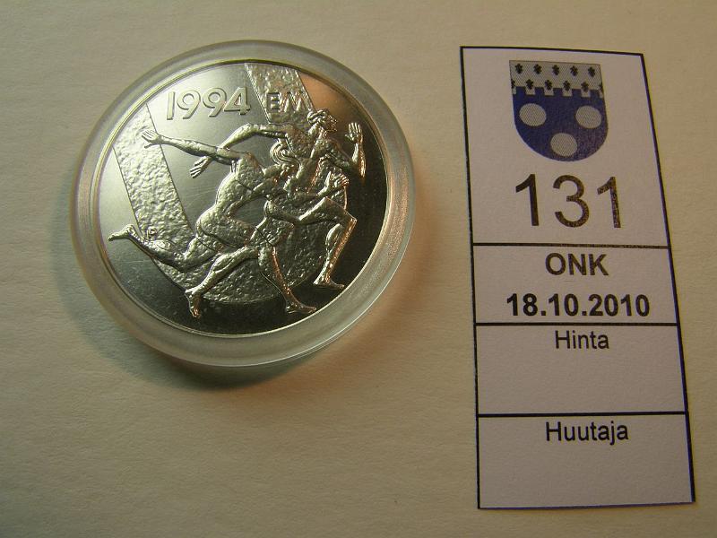 kohde_131_a.jpg - Kohde 131, lhthinta: 16 € 100 mk 1994 Ag, EM, kapseli, kunto: 9.