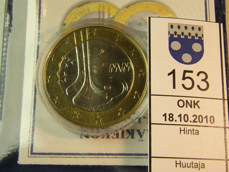 kohde_153_a.jpg - Kohde 153, lhthinta: 5 € 5  2003 jkiekon MM ("Juti"), kapseli, tod, kunto: 9.