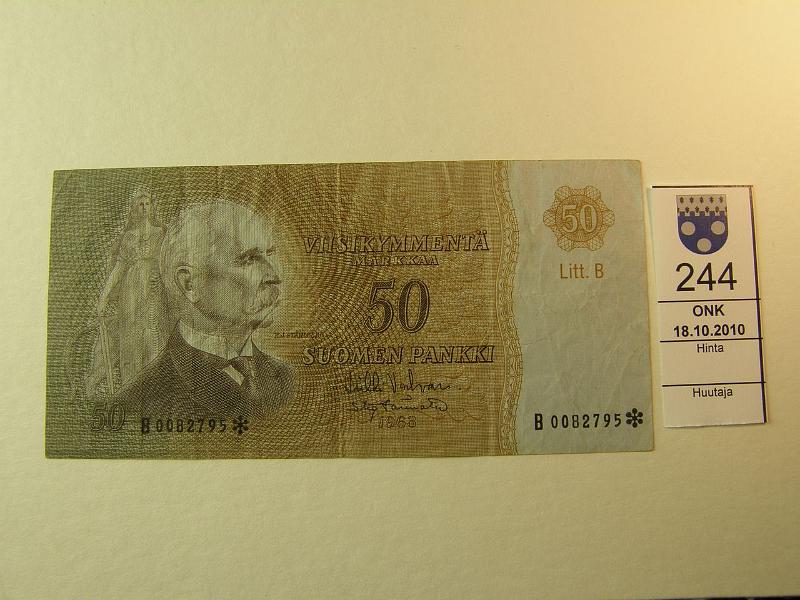 kohde_244_a.jpg - Kohde 244, lhthinta: 25 € 50 mk 1963 LB * B0082795* VAL-Tr. Korvaava. SNY 170.6, kunto: 4.