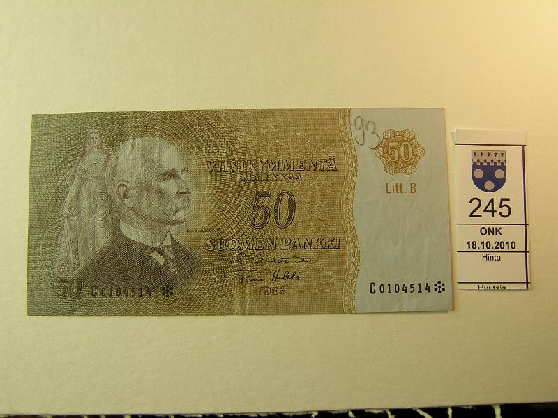 kohde_245_a.jpg - Kohde 245, lhthinta: 35 € 50 mk 1963 LB * C0104514* HET-He. Korvaava. Lyijykyn.merk. SNY 170.6, kunto: 5.