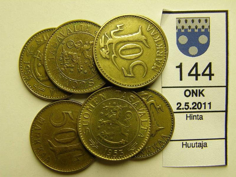 kohde_144_a.jpg - Kohde 144, lhthinta: 30 € 50 mk Er (7) 1952-56, 1961-62, kunto: 4-8.