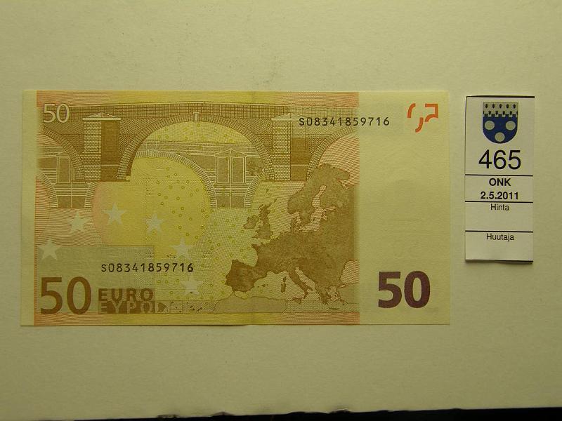 kohde_465_a.jpg - Kohde 465, lhthinta: 80 € 50 € 2002 Italia S/j S08341859716 Dui. J011G4, kunto: 8.