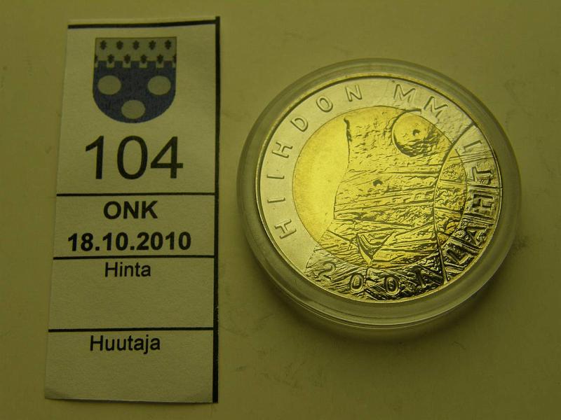 kohde_104_a.jpg - Kohde 104, lhthinta: 25 € / myyntihinta: 25 € 25 mk 2001 Lahden MM hiihdot (Hemohes), kapseli, kunto: 9.