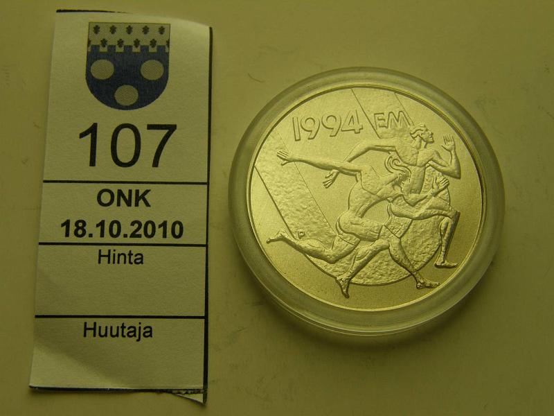 kohde_107_a.jpg - Kohde 107, lhthinta: 16 € / myyntihinta: 22 € 100 mk 1994 Ag, EM, kunto: 9.