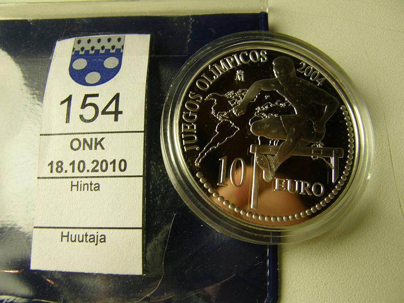 kohde_154_a.jpg - Kohde 154, lhthinta: 15 € / myyntihinta: 15 € Ateena 2004 KM#1101 Ag, Proof, 27g/925, 10 € Espanja, Ateenan olympialaiset/JC&S, kaps., kunto: 10.