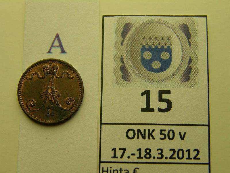 k-0015-a.jpg - Kohde 15 (kuva 1/2), lhthinta: 40 € 1 p 1875 leimakiiltoa, hometta, kunto: 7/8