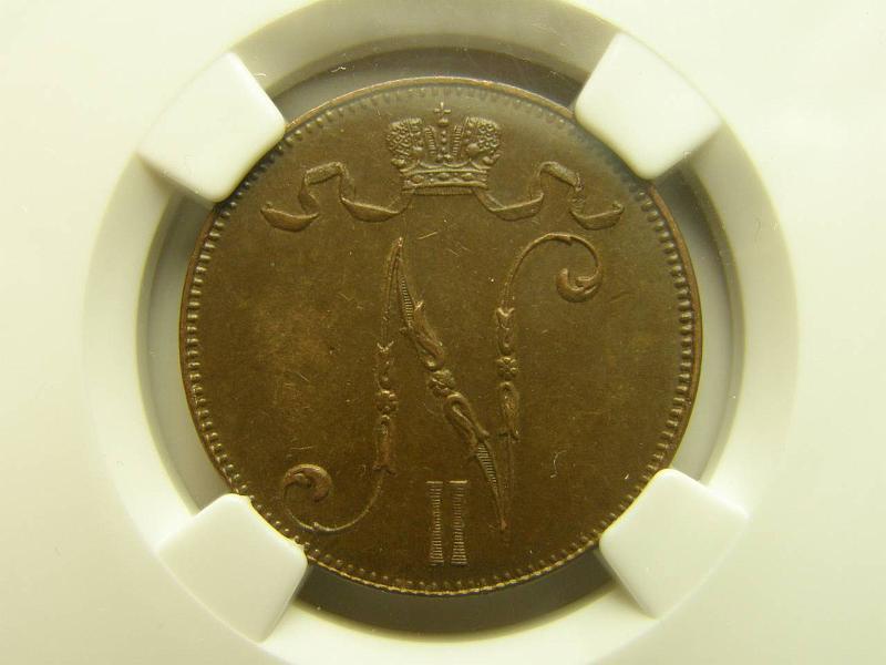 k-0036-a.jpg - Kohde 36 (kuva 1/3), lhthinta: 100 € 5 p 1896 kapseloitu: NGC AU 58, brown; tumma kaunis patina, hivhdys leimakiiltoa, kunto: 7