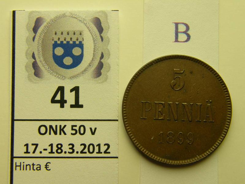 k-0041-b.jpg - Kohde 41 (kuva 2/2), lhthinta: 15 € 5 p 1899 , kunto: 7