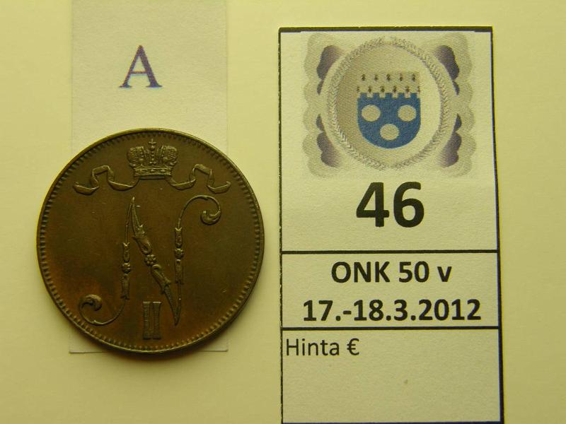 k-0046-a.jpg - Kohde 46 (kuva 1/2), lhthinta: 75 € / myyntihinta: 83 € 5 p 1910 kaunis, kunto: 6