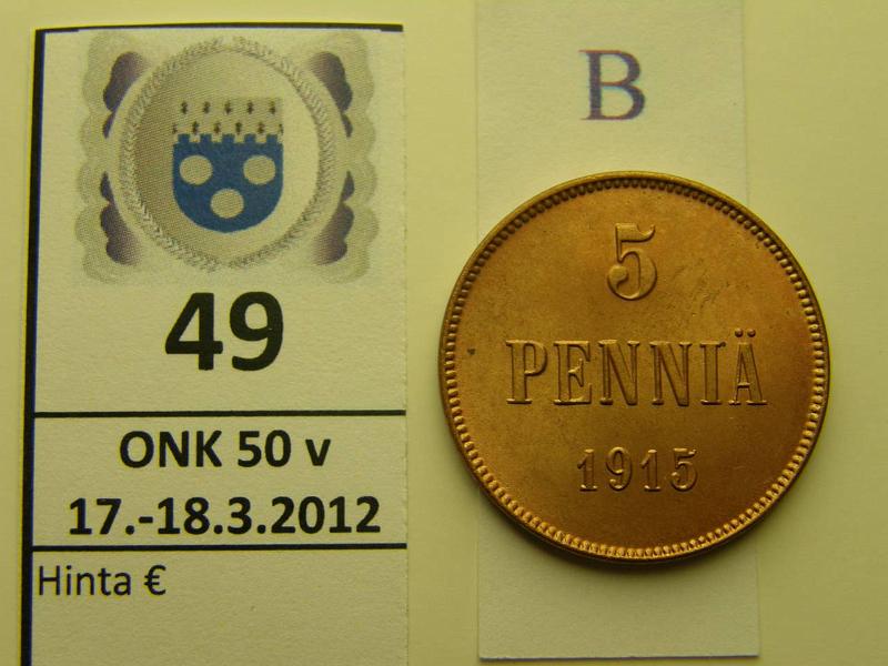 k-0049-b.jpg - Kohde 49 (kuva 2/2), lhthinta: 15 € / myyntihinta: 26 € 5 p 1915 ephpja, loistelias!, kunto: 10