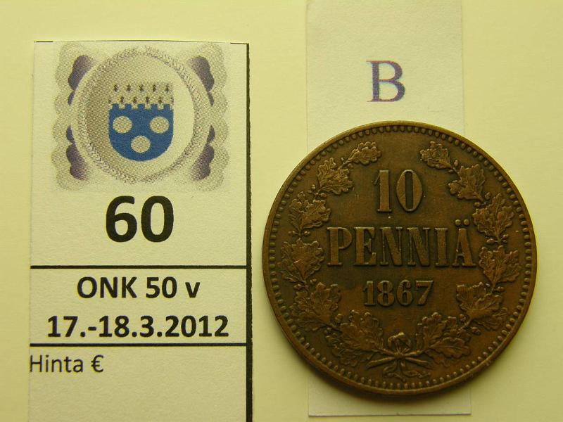 k-0060-b.jpg - Kohde 60 (kuva 2/2), lhthinta: 20 € / myyntihinta: 20 € 10 p 1867 l.puhd, kunto: 4/5