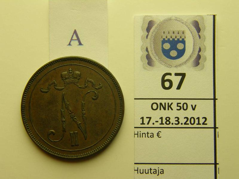 k-0067-a.jpg - Kohde 67 (kuva 1/2), lhthinta: 20 € 10 p 1896 SNY 153.1, kunto: 5/6