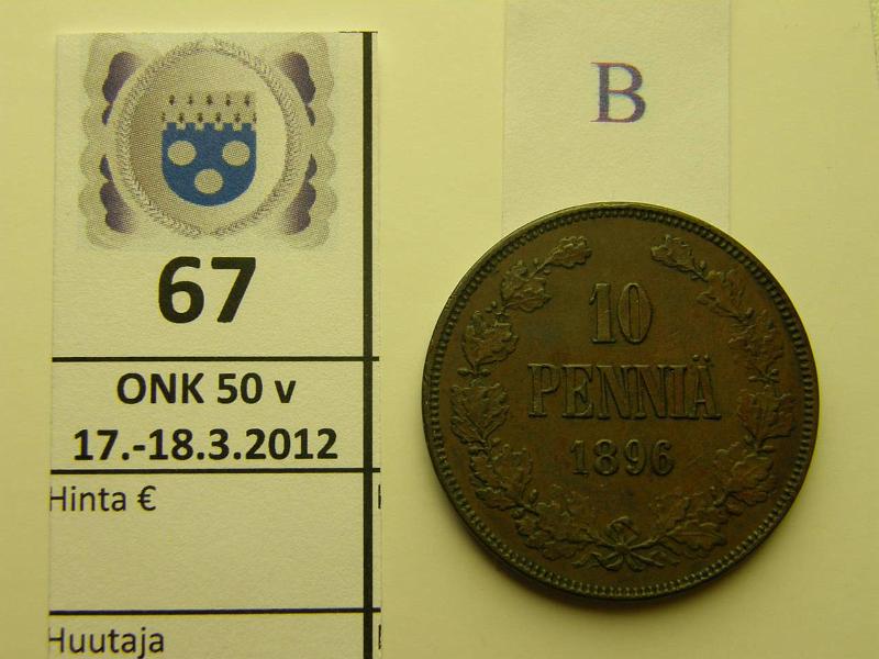 k-0067-b.jpg - Kohde 67 (kuva 2/2), lhthinta: 20 € 10 p 1896 SNY 153.1, kunto: 5/6