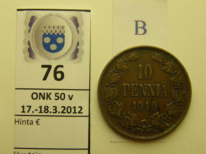 k-0076-b.jpg - Kohde 76 (kuva 2/2), lhthinta: 15 € 10 p 1910 , kunto: 4