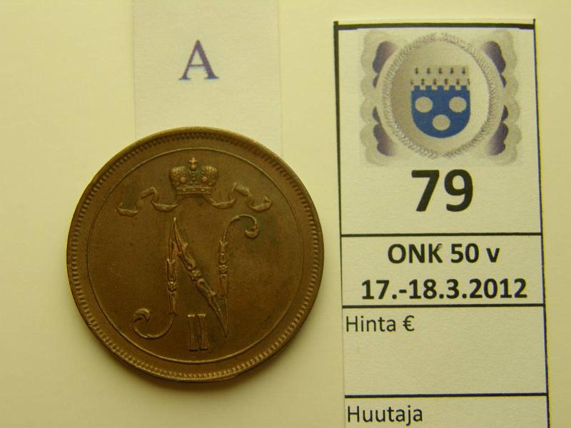 k-0079-a.jpg - Kohde 79 (kuva 1/2), lhthinta: 5 € / myyntihinta: 5 € 10 p 1915 leimakiiltoa, kunto: 7