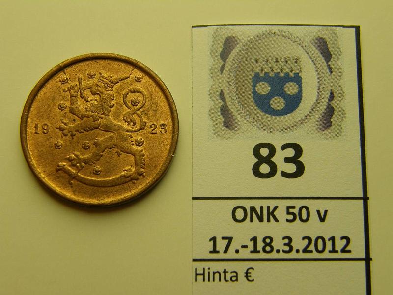 k-0083-a.jpg - Kohde 83, lhthinta: 25 € / myyntihinta: 36 € 10 p 1923 leimakiiltoa, phpja, kunto: 8