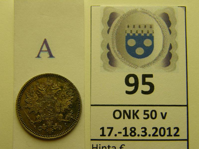 k-0095-a.jpg - Kohde 95 (kuva 1/2), lhthinta: 15 € / myyntihinta: 17 € 25 p 1890 Ag, kunto: 7