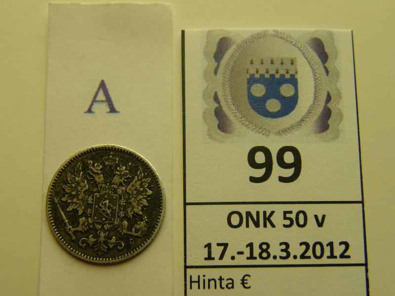 k-0099-a.jpg - Kohde 99 (kuva 1/2), lhthinta: 5 € / myyntihinta: 5 € 25 p 1902 Ag, kunto: 5