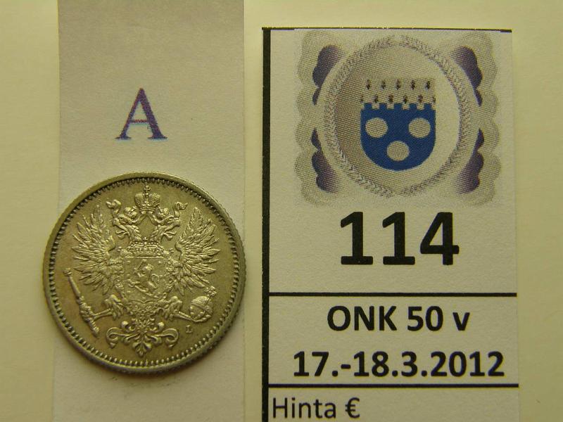 k-0114-a.jpg - Kohde 114 (kuva 1/2), lhthinta: 100 € / myyntihinta: 160 € 50 p 1889 Ag, SNY 324.1 kaunis!, kunto: 8