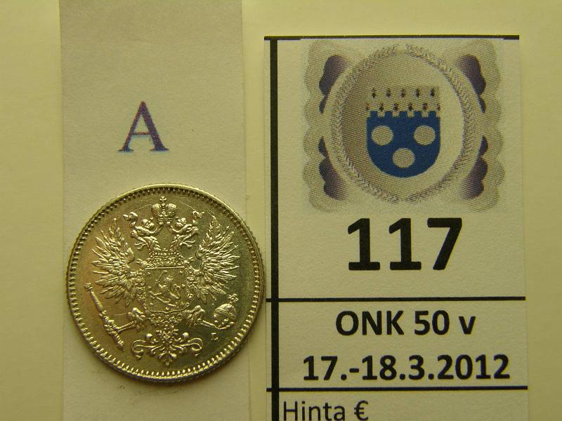 k-0117-a.jpg - Kohde 117 (kuva 1/2), lhthinta: 50 € / myyntihinta: 130 € 50 p 1893 Ag, SNY 328.2 erit. kaunis!, kunto: 9