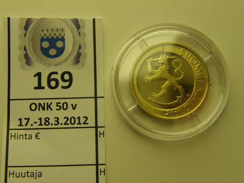 k-0169-a.jpg - Kohde 169, lhthinta: 5 € / myyntihinta: 5 € 1 mk 2001 Proof, kapselissa, kunto: 10