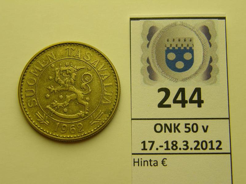 k-0244-a.jpg - Kohde 244, lhthinta: 10 € / myyntihinta: 12 € 50 mk 1962 , kunto: 5