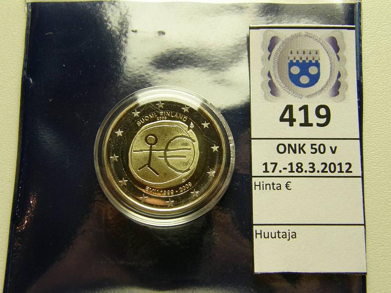 k-0419-a.jpg - Kohde 419, lhthinta: 10 € / myyntihinta: 10 € 2 € 2009 Proof, EMU 10v, kapseli, kunto: 10