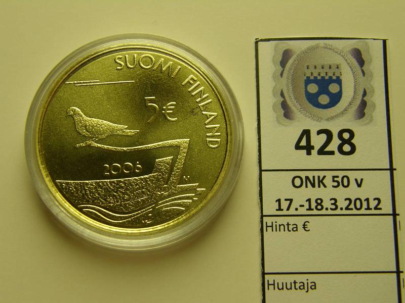 k-0428-a.jpg - Kohde 428, lhthinta: 6 € / myyntihinta: 9 € 5 € 2006 Ahvenanmaa 150v, kapseli, kunto: 10