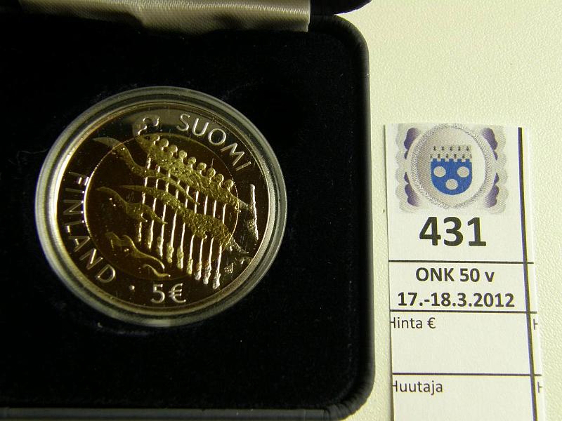 k-0431-a.jpg - Kohde 431, lhthinta: 10 € 5 € 2007 Proof, itsenisyys 90 v, kotelo, tod, kunto: 10