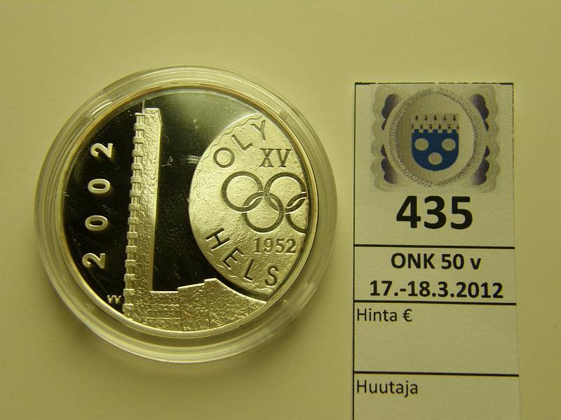 k-0435-a.jpg - Kohde 435, lhthinta: 15 € / myyntihinta: 23 € 10 € 2002 Ag, Proof, Olympialaiset, kapseli, kunto: 10