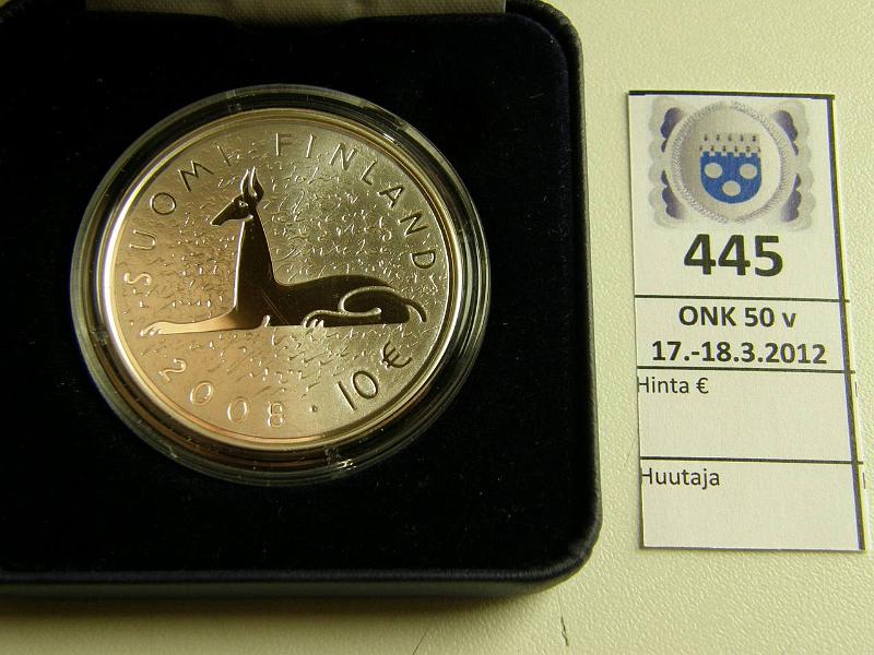 k-0445-a.jpg - Kohde 445, lhthinta: 15 € / myyntihinta: 26 € 10 € 2008 Ag, Proof, Waltari, kotelo, tod, kunto: 10