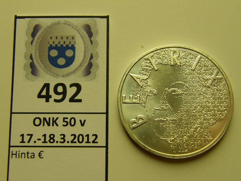 k-0492-a.jpg - Kohde 492, lhthinta: 7 € / myyntihinta: 7 € Hollanti 5 € 2003 KM#245 Ag 11.99/925, Vincent van Gogh 150v, kunto: 9