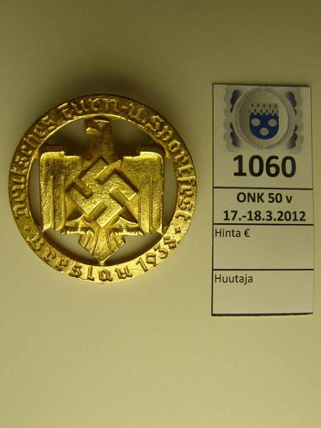 k-1060-a.jpg - Kohde 1060, lhthinta: 30 € Saksa 1938 Breslan, urheilumerkki, kunto: 8