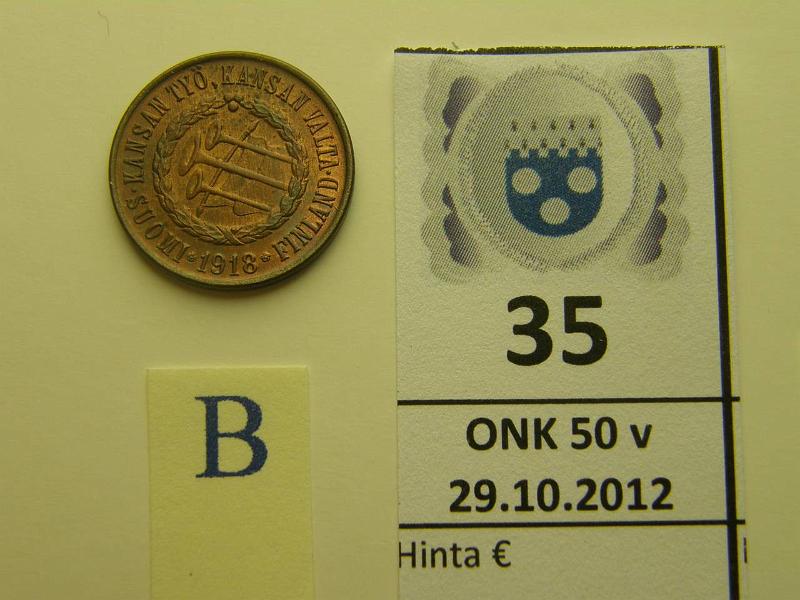 k-0035-b.jpg - Kohde 35 (kuva 2/2), lhthinta: 50 € 5 p 1918 KV I SNY 94.1, kunto: 8