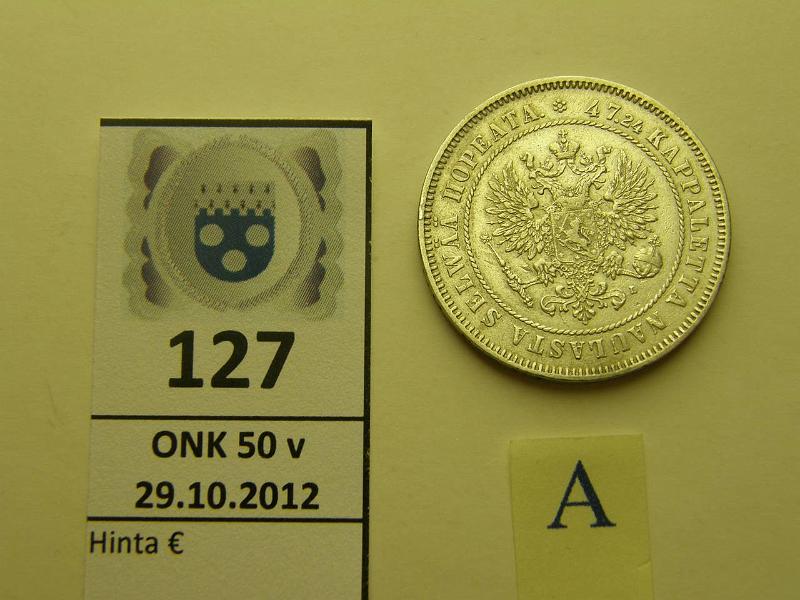 k-0127-a.jpg - Kohde 127 (kuva 1/2), lhthinta: 200 € 2 mk 1905 Ag, l.puhd, eprv, kunto: 5