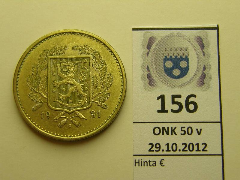 k-0156-a.jpg - Kohde 156, lhthinta: 40 € 20 mk 1931, kunto: 8