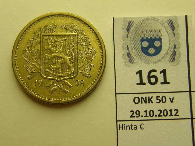 k-0161-a.jpg - Kohde 161, lhthinta: 10 € 20 mk 1938, kunto: 7