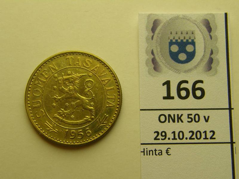 k-0166-a.jpg - Kohde 166, lhthinta: 10 € 50 mk 1956 puhd, kunto: 6