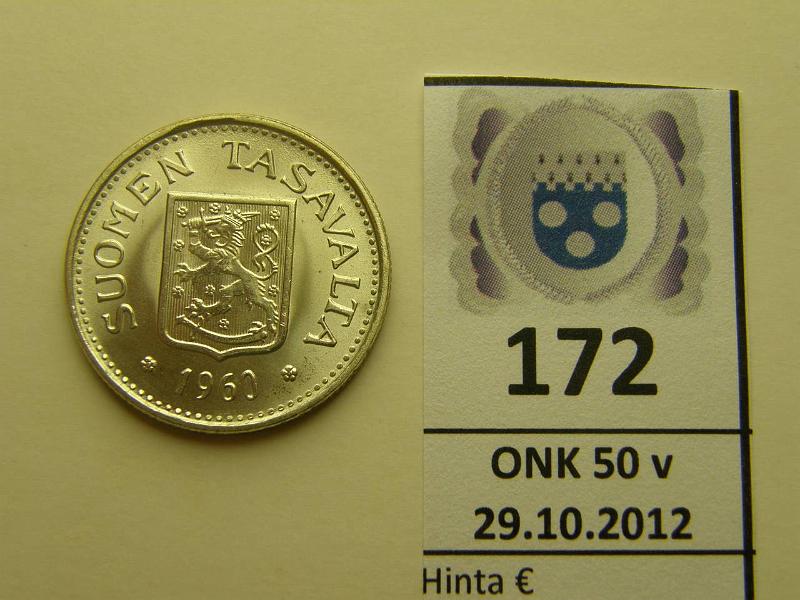 k-0172-a.jpg - Kohde 172, lhthinta: 20 € 100 mk 1960, kunto: 9