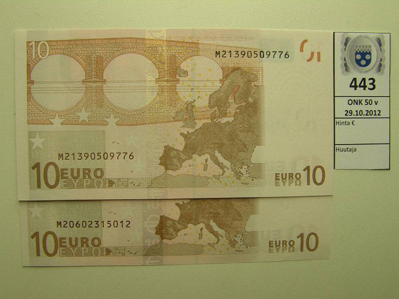 k-0443-a.jpg - Kohde 443, lhthinta: 30 € Portugali (2) 3/1/M/U1, 3/2/M/U3 M20602315012 Dui U001 D4, M21390509776 Tri U003 D2, kunto: 9