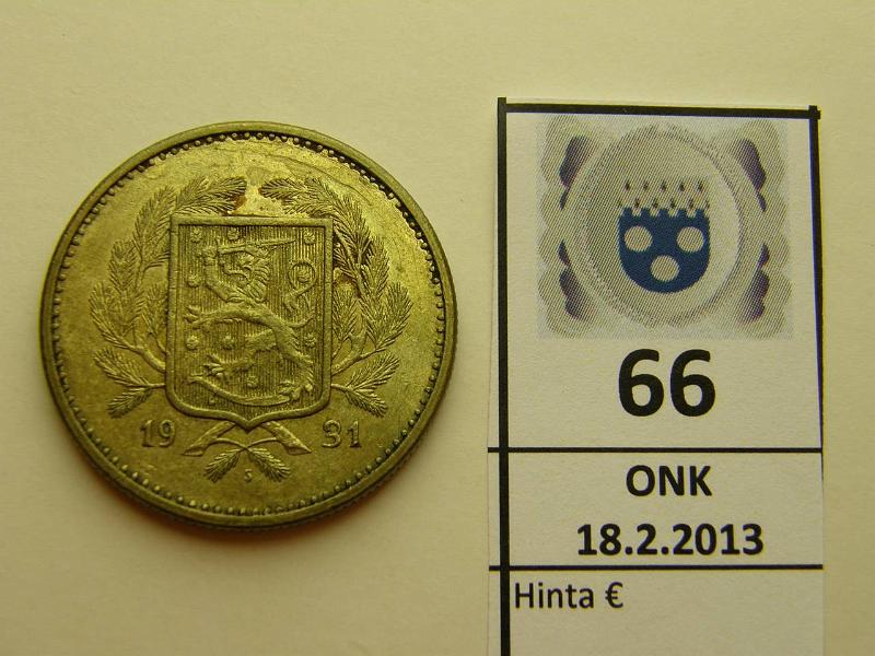 k-0066-a.jpg - Kohde 66, lhthinta: 30 € 20 mk 1931, kunto: 7/6