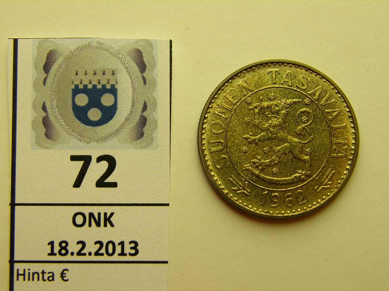 k-0072-a.jpg - Kohde 72, lhthinta: 10 € 50 mk 1962 viherv, kunto: 8