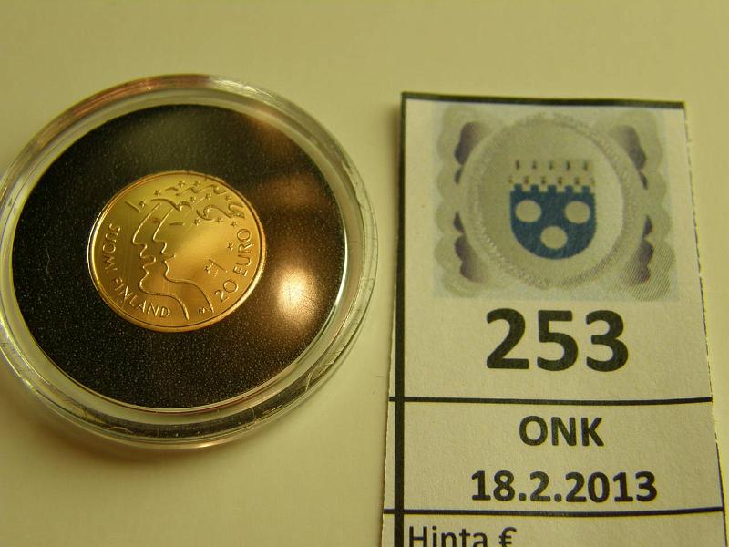 k-0253-a.jpg - Kohde 253, lhthinta: 40 € 20 € 2005 Au, Proof 1,0 g/900, EM-kisat, kapseli, kunto: 10