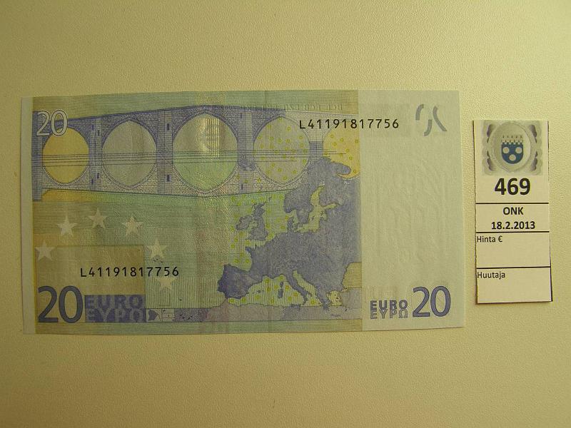 k-0469-a.jpg - Kohde 469, lhthinta: 35 € Suomi 3/3/L/R25 L41191817756 Draghi R025 I2, uusi laatta ja allekirjoitus!, kunto: 9