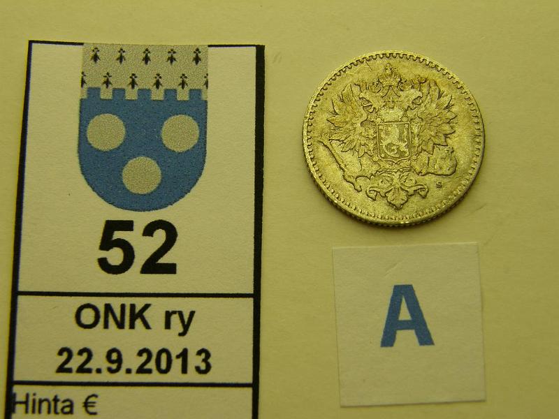 k-0052-a.jpg - Kohde 52 (kuva 1/2), lhthinta: 10 € / myyntihinta: 12 € 50 p 1864 Ag, puhd, kunto: 3/4