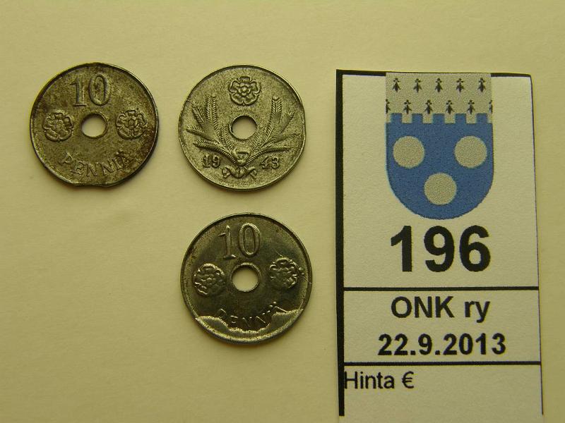 k-0196-a.jpg - Kohde 196, lhthinta: 5 € / myyntihinta: 6 € 10 p (3) 1943-44 Fe 1943(2), -44, vajaat aihiot, ruostepilkkuja, kunto: 5-7