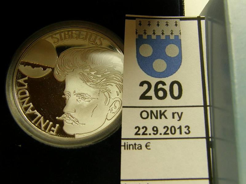 k-0260-a.jpg - Kohde 260, lhthinta: 28 € / myyntihinta: 28 € 100 mk 1999 Ag, proof, Sibelius, kotelo, tod, kunto: 10