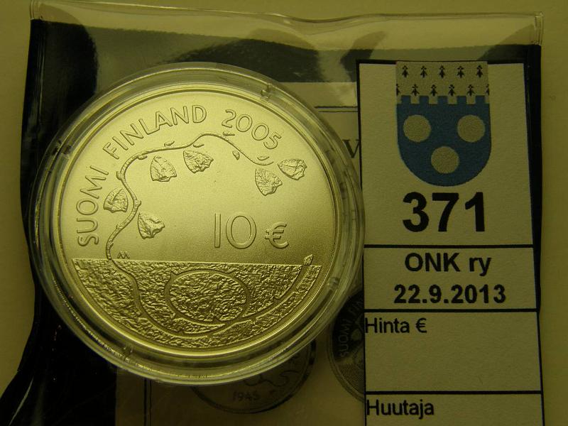 k-0371-a.jpg - Kohde 371, lhthinta: 22 € / myyntihinta: 23 € 10 € 2006 Ag, Rauhan 60v, kapseli, muovikotelo, tod, kunto: 10